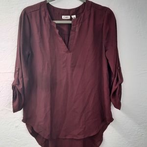 Cato 3/4 Sleeve Blouse Plum Small